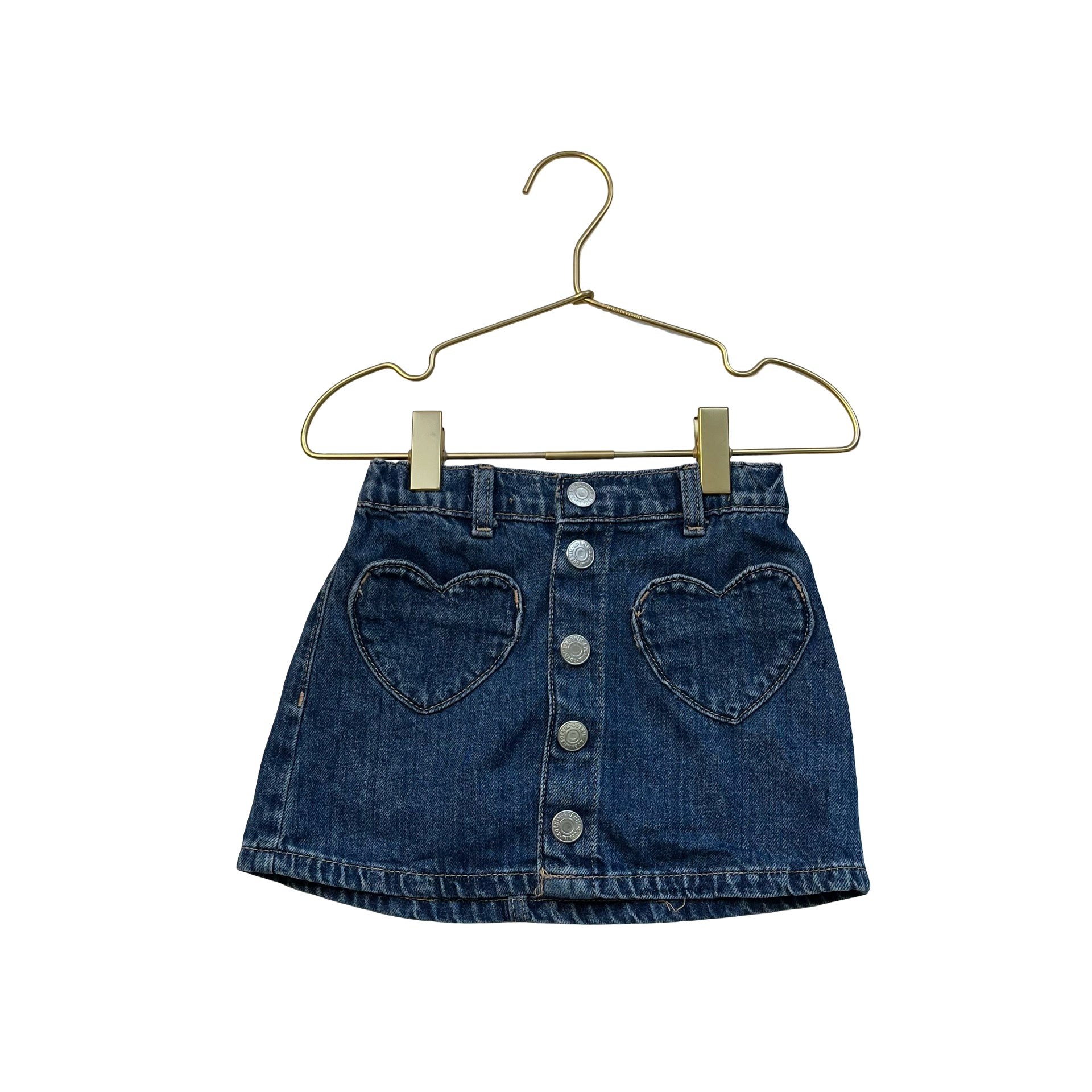 H&M Denim Heart Pocket Jean Skirt - Size 2T