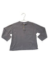 Zara Gray Henley Shirt - Size 4-5