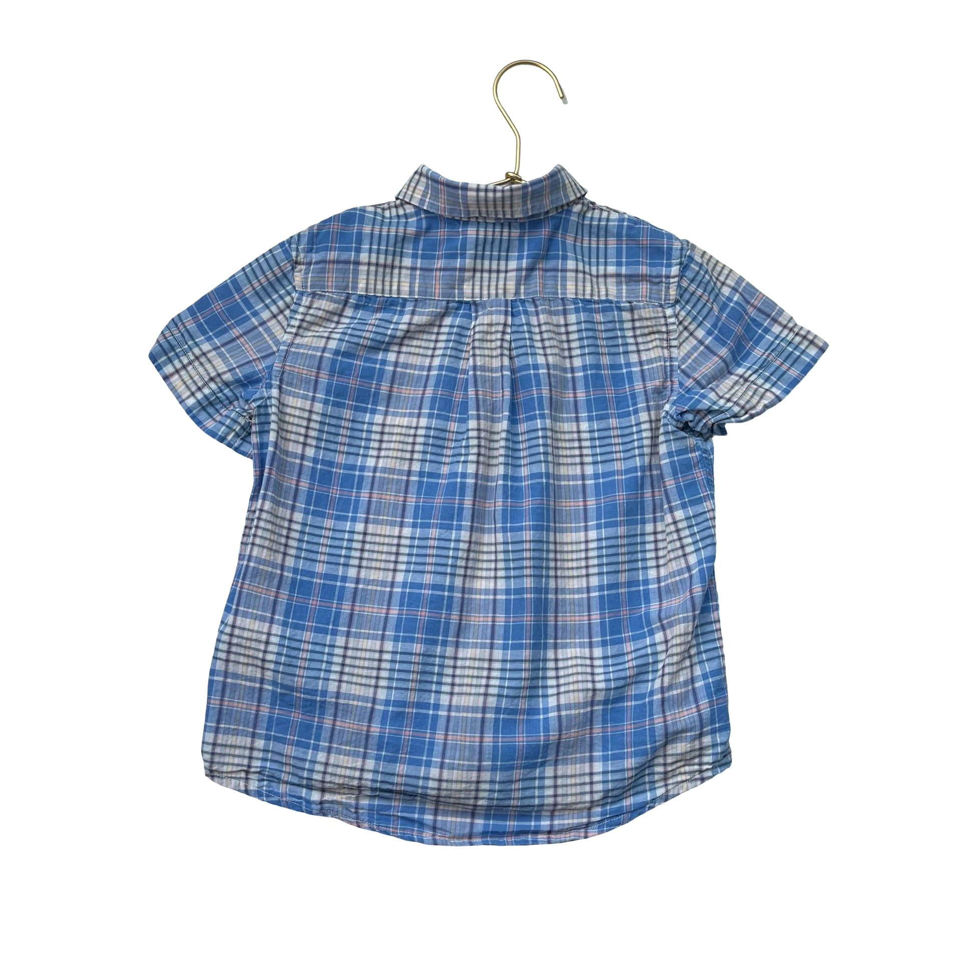 Vineyard Vines Blue, Ivory, Yellow, Pink Plaid Button Down - Size 6