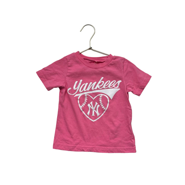 Genuine Merchandise New York Yankees Pink Glitter T-Shirt - Size 2T