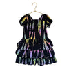 Pixie Lane Black & Pastel Tie-Dye Dress - Size 4