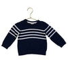 Janie and Jack Navy & White Striped Cotton Sweater - Size 12-18 Mo