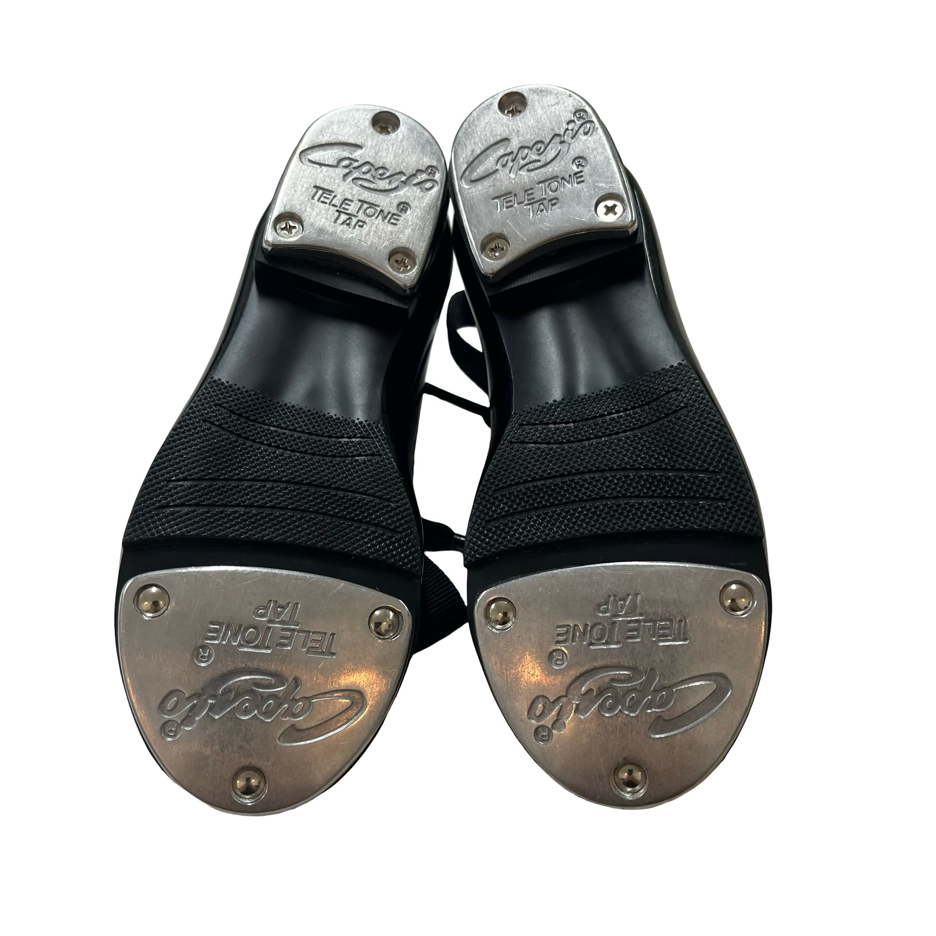 Capezio Black Patent Tap Shoes - Size 8.5 Wide