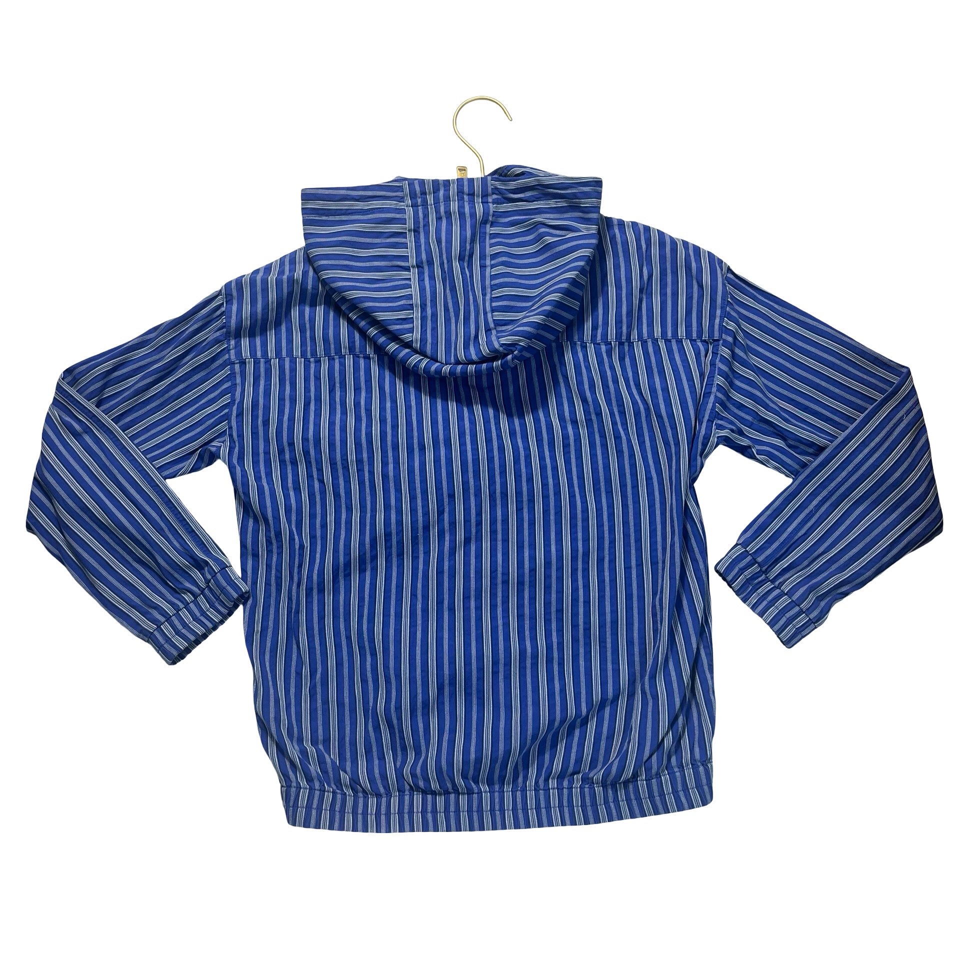 Scotch & Soda Blue Striped Hooded Pullover Light Jacket - Size 10