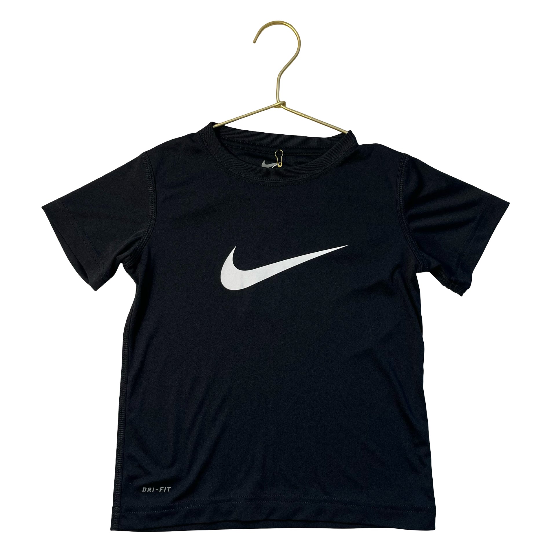 Nike Black & White Logo Athletic T-Shirt - Size 5