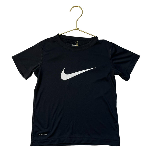 Nike Black & White Logo Athletic T-Shirt - Size 5
