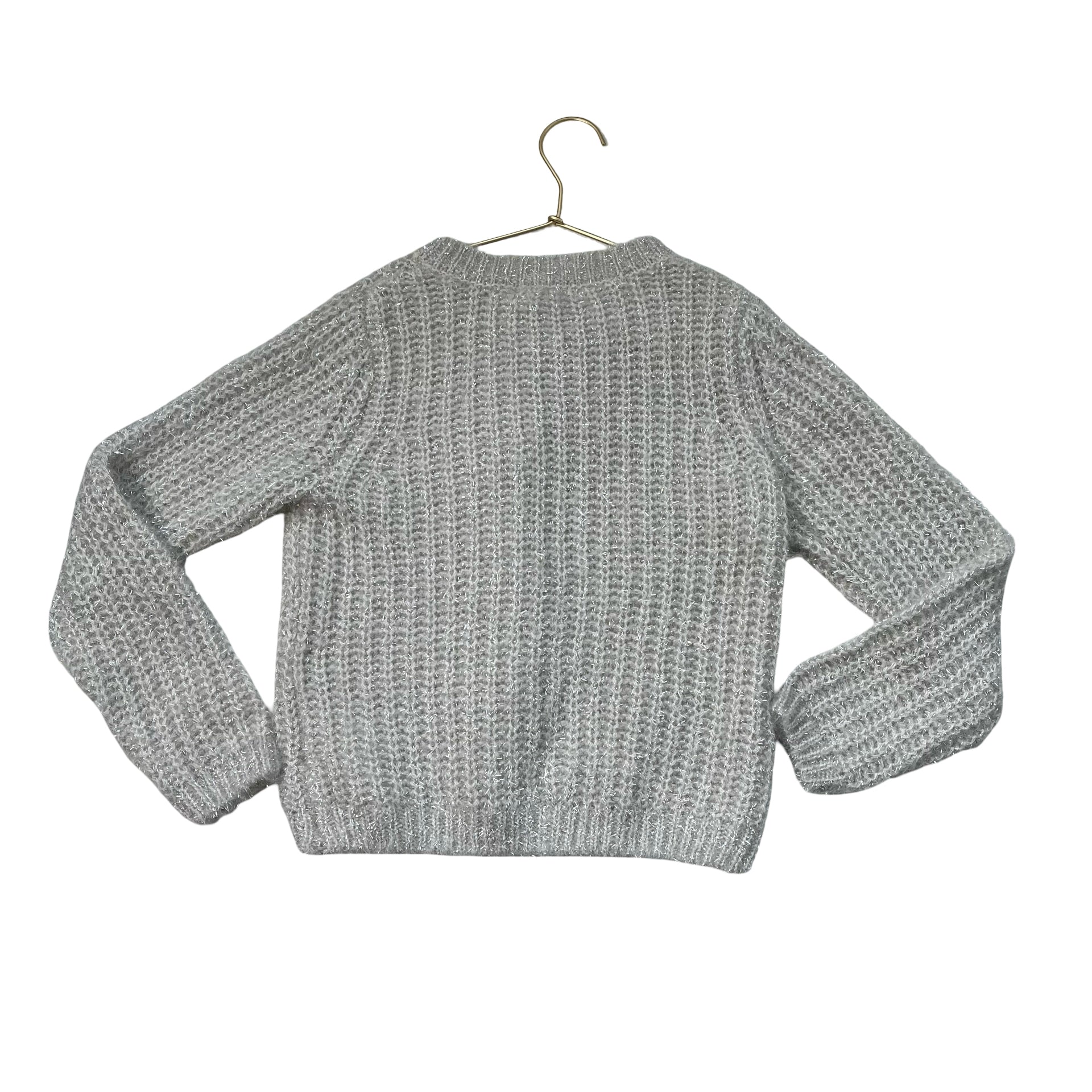 H&M Silver Sparkle Cardigan Sweater - Size 6-8