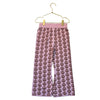 Misha & Puff Pink & Brown Peace Sign Cotton Knit Wide-Leg Pants - Size 5Y