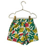 Hanna Andersson Ivory, Green, Yellow Lemon Print Swim Trunks - Size 3T