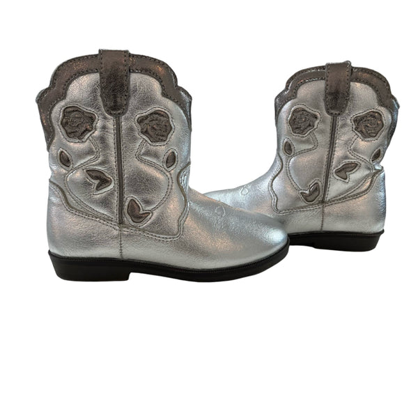 Zara Silver Cowboy Boots - Size 9.5 (26)