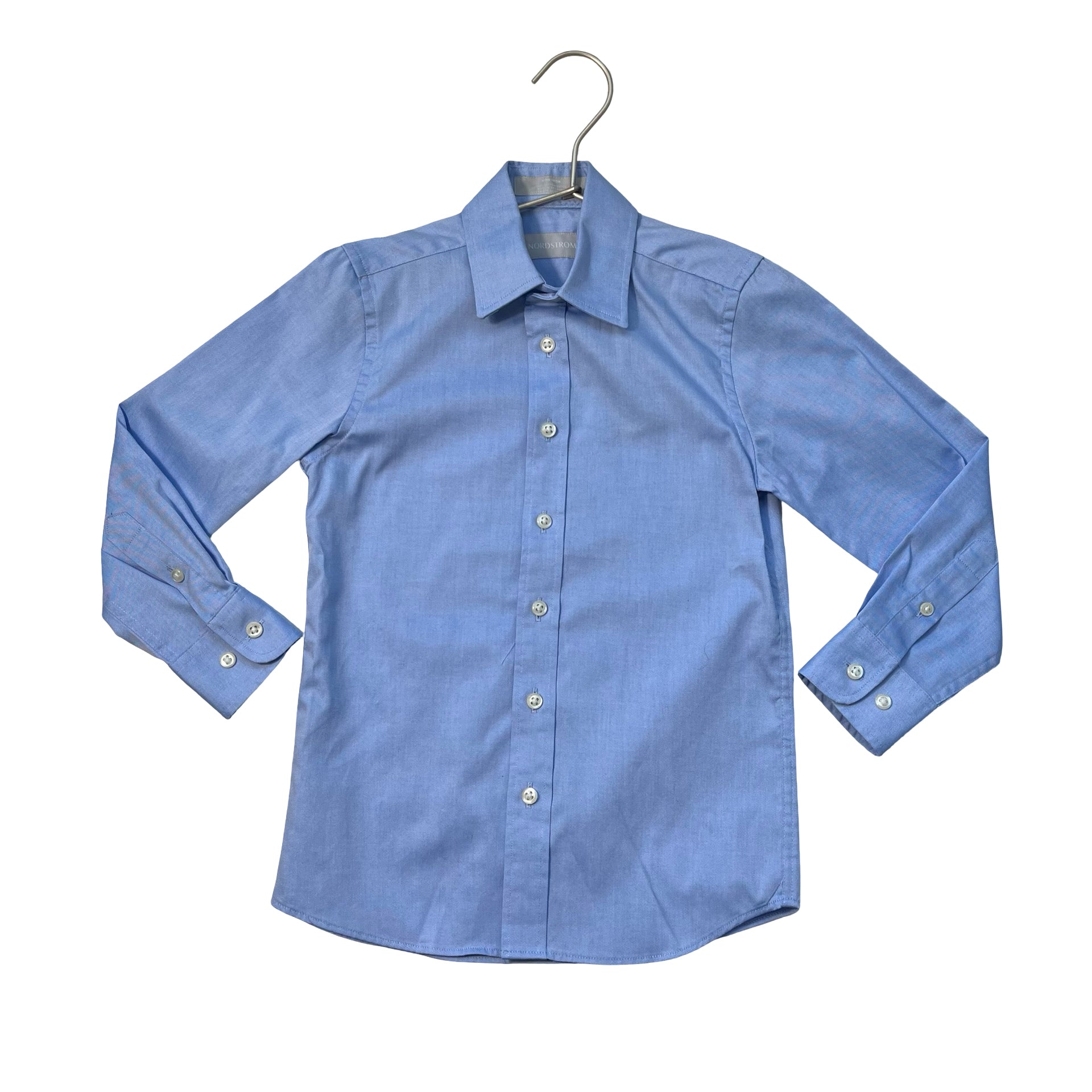 Nordstrom Non-Iron Blue Button Down Shirt - Size 5