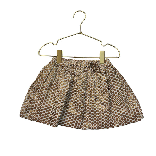 Sophie Catalou Copper Metallic Circle Pattern Skirt - Size 2