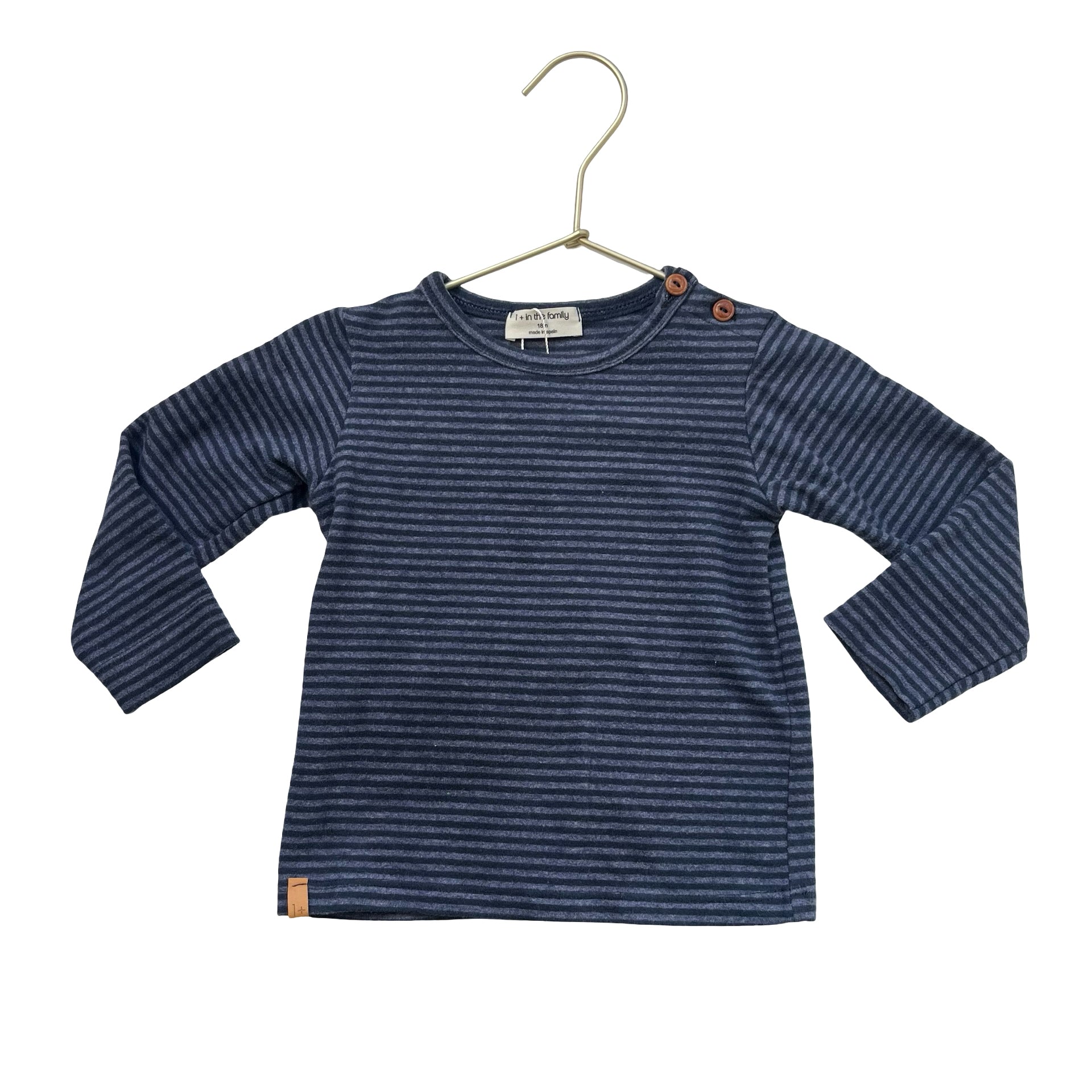 1 + in the family Navy & Blue Striped Shirt - Size 18 Mo
