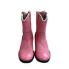 Old West Pink Leather Cowgirl Boots - Size 4 D