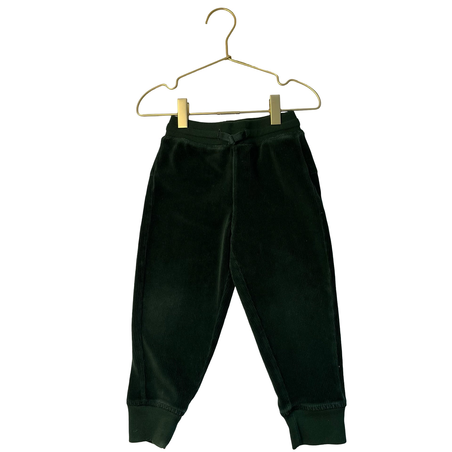 Crewcuts Green Ribbed Velour Joggers - Size 4