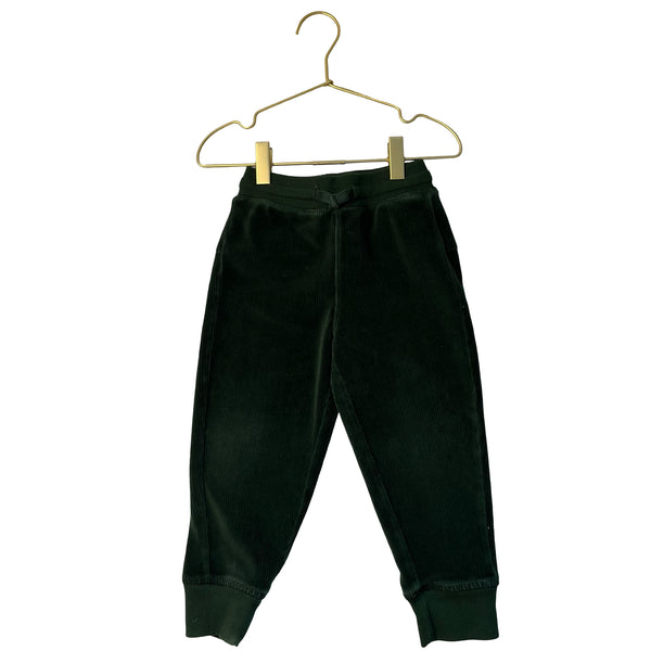 Crewcuts Green Ribbed Velour Joggers - Size 4