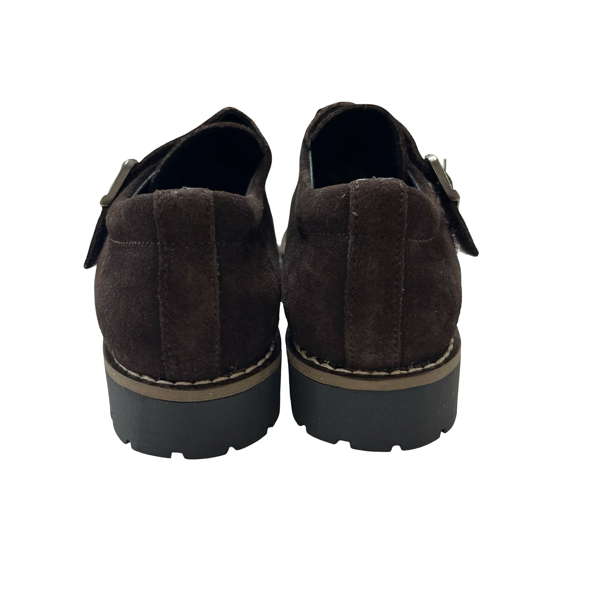 Blublonc Dark Brown Suede Buckle Shoes - Size 29 (12)