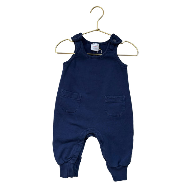 Hanna Andersson Navy One-Piece Overall - Size 3-6 Mo