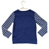 Mini Boden Navy Hedgehog Witch Broom Applique Shirt - Size 6-7Y