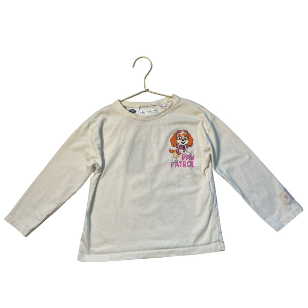 Zara x Paw Patrol Ivory Graphic Shirt - Size 6