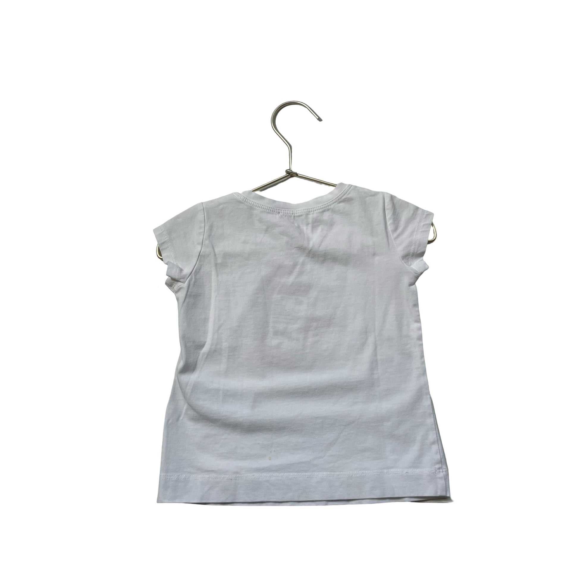 Monnalisa White Strawberry Jam Graphic Tee - Size 2