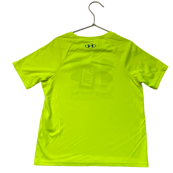 Under Armour Neon Yellow & Teal Logo Athletic Shirt - Size YXS 7