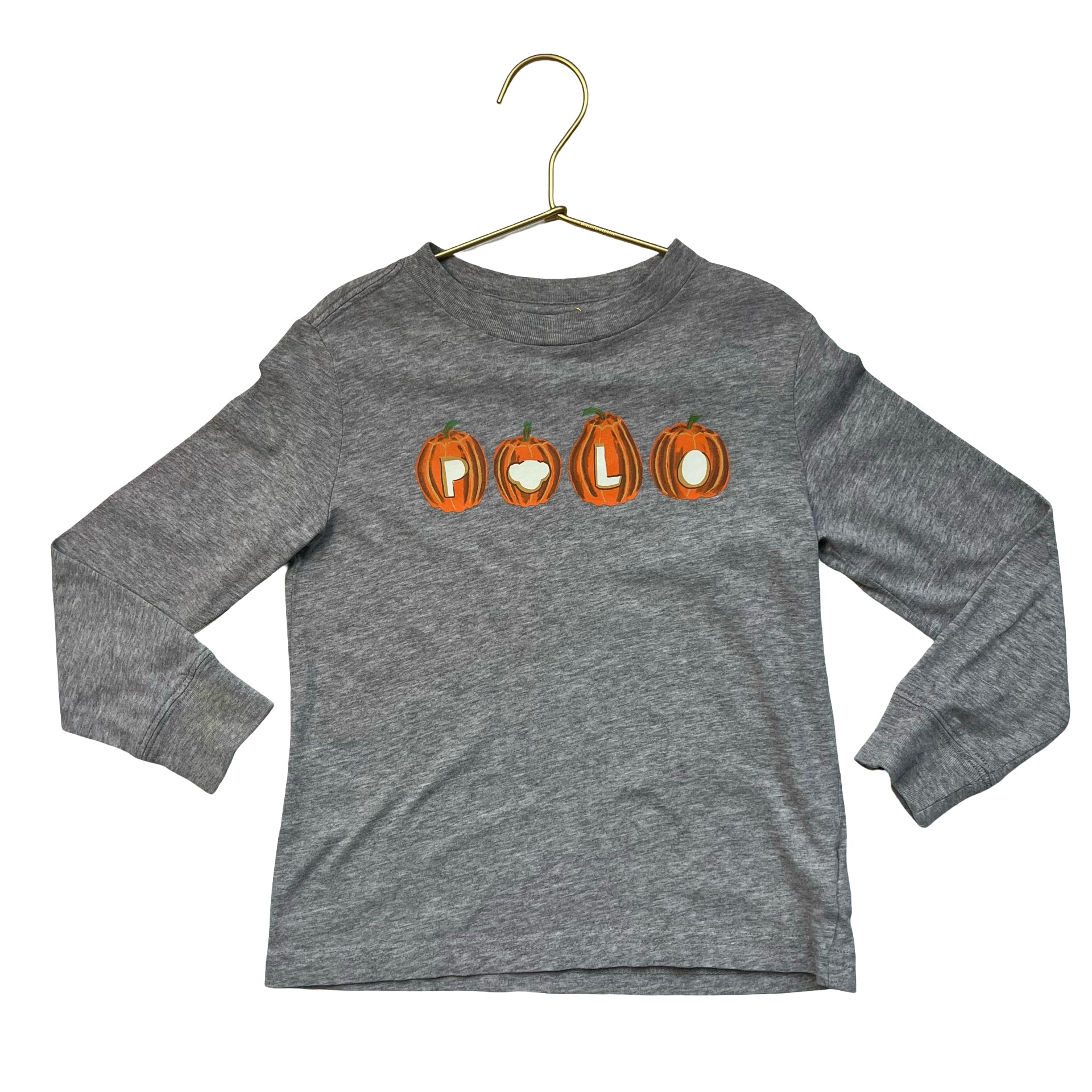 Polo Ralph Lauren Gray Pumpkin Polo Graphic Shirt - Size 4