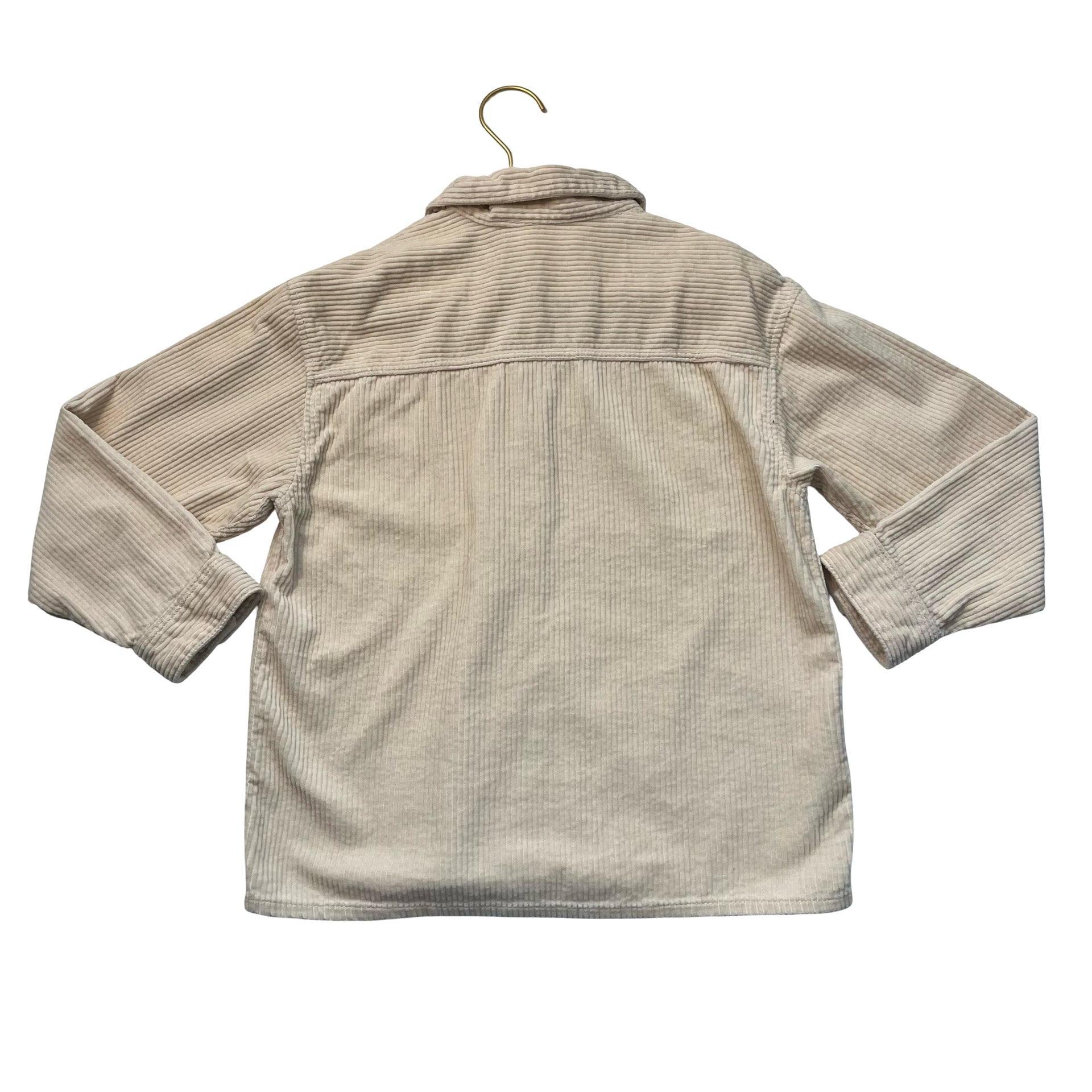 H&M Ivory Corduroy Button Down Shirt - Size 7