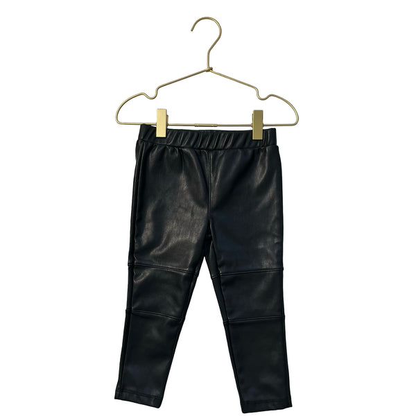 Splendid Black Faux Leather Leggings - Size 18-24 Mo
