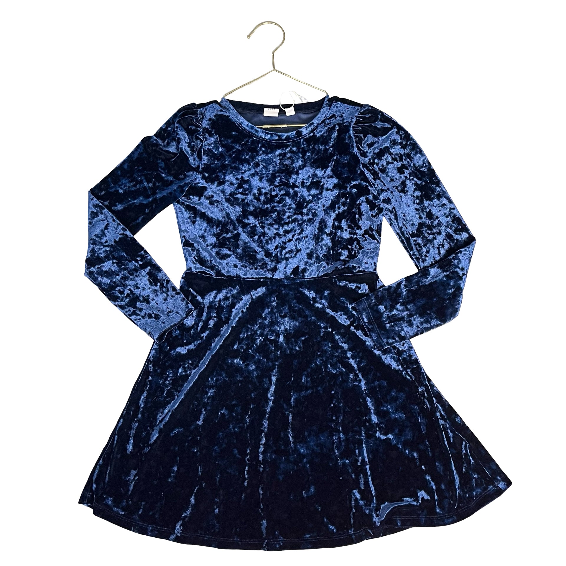 Gap Kids Navy Crushed Velour Dress - Size M 8