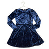 Gap Kids Navy Crushed Velour Dress - Size M 8