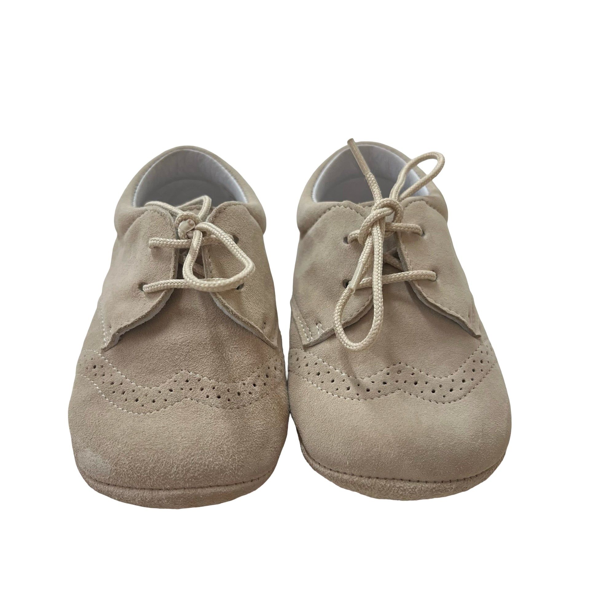 Baby Beau & Belle Tan Suede Soft Sole Shoes - Size 22 (6)