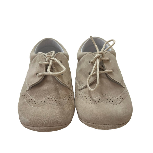 Baby Beau & Belle Tan Suede Soft Sole Shoes - Size 22 (6)