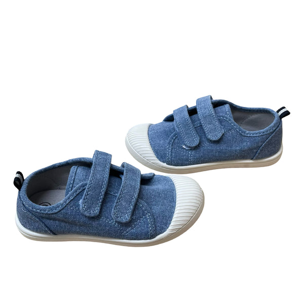Cat & Jack Chambray Velcro Sneakers - Size 10