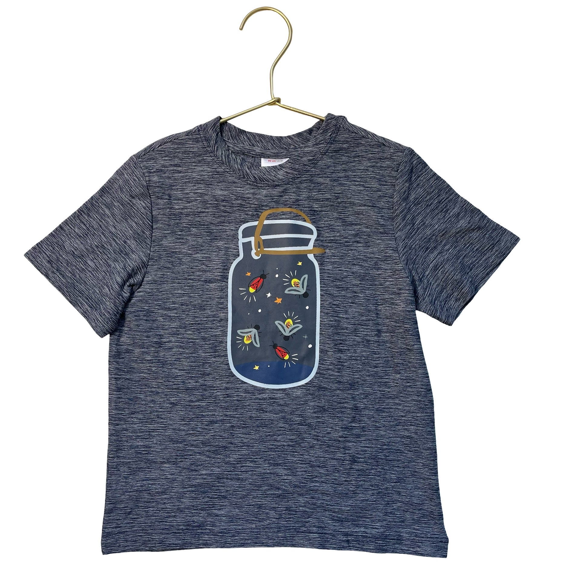 Hanna Andersson Navy Heather Lightning Bug Jar Graphic T-Shirt - Size 3T