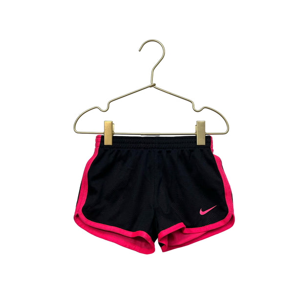 Nike Black Mesh & Neon Pink Athletic Shorts - Size 4