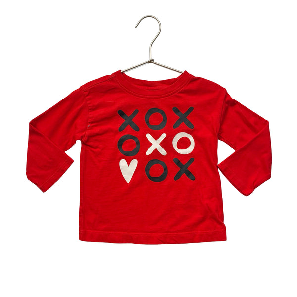 Hanna Andersson Red XO Tee - Size 2