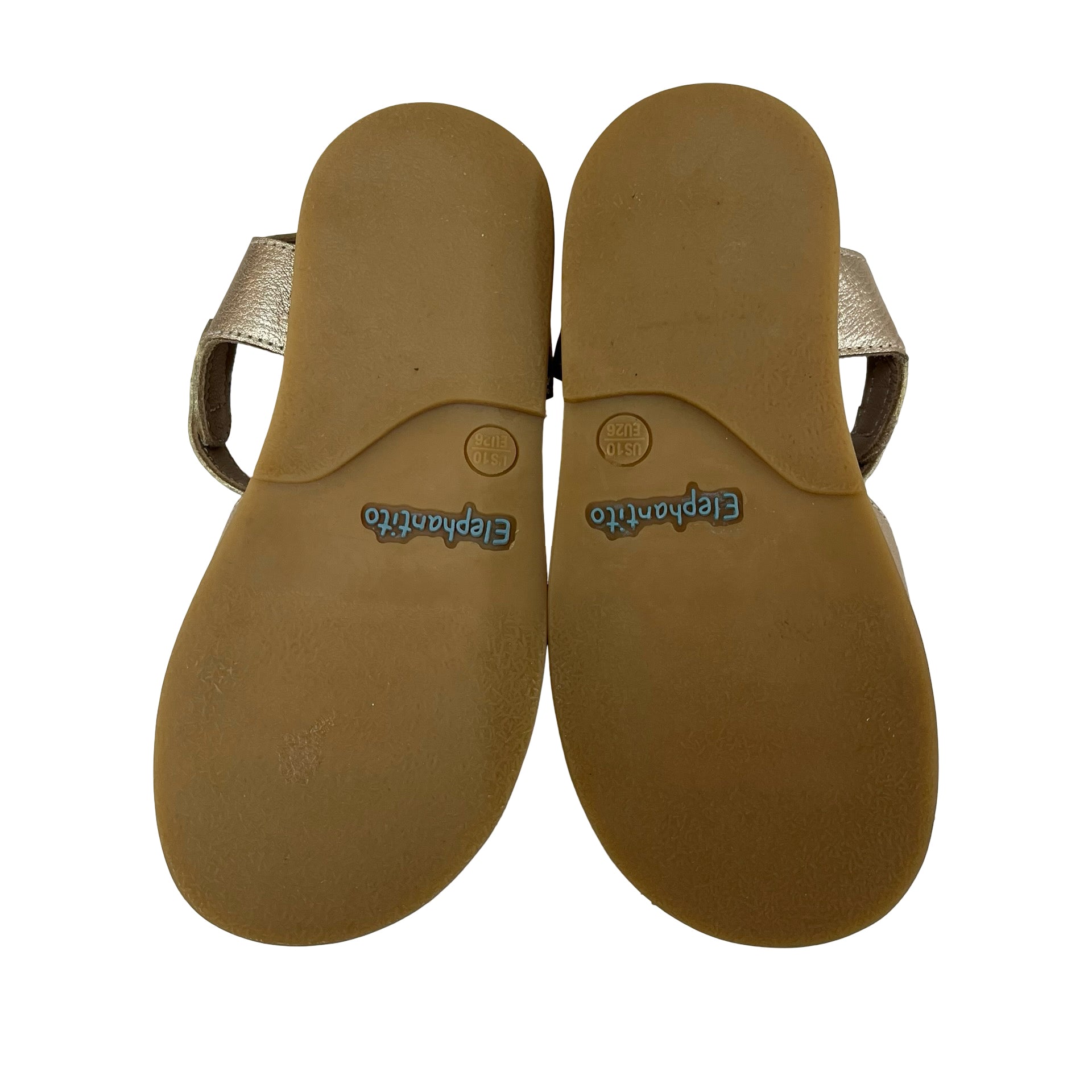 Elephantito Gold Sandals - Size 10