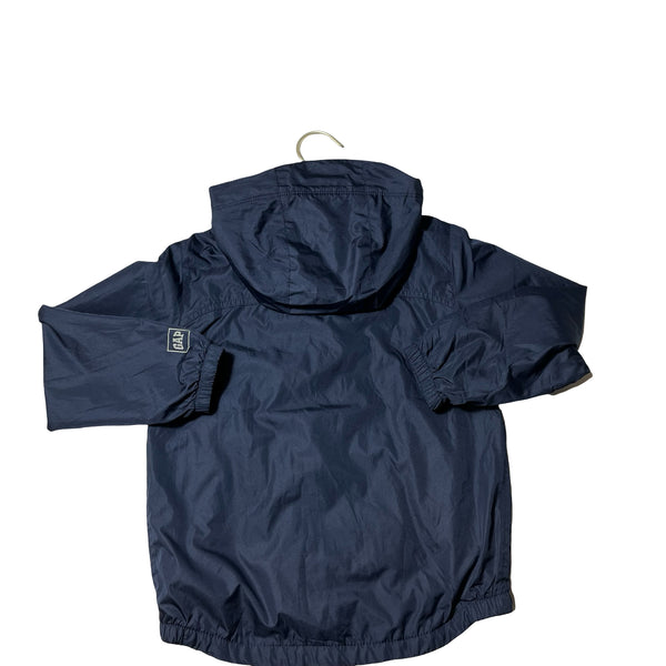 Gap Kids Jersey-Lined Navy Hooded Windbreaker Jacket - Size S 6-7