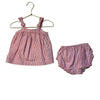Janie and Jack Red & White Striped Top & Bubble Shorts Set - Size 12-18 Mo