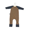 Rags Tan & Gray Graphic One-Piece - Size 18-24 Mo