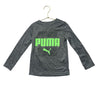 Puma Heather Gray & Neon Green Logo Athletic Shirt - Size 4T