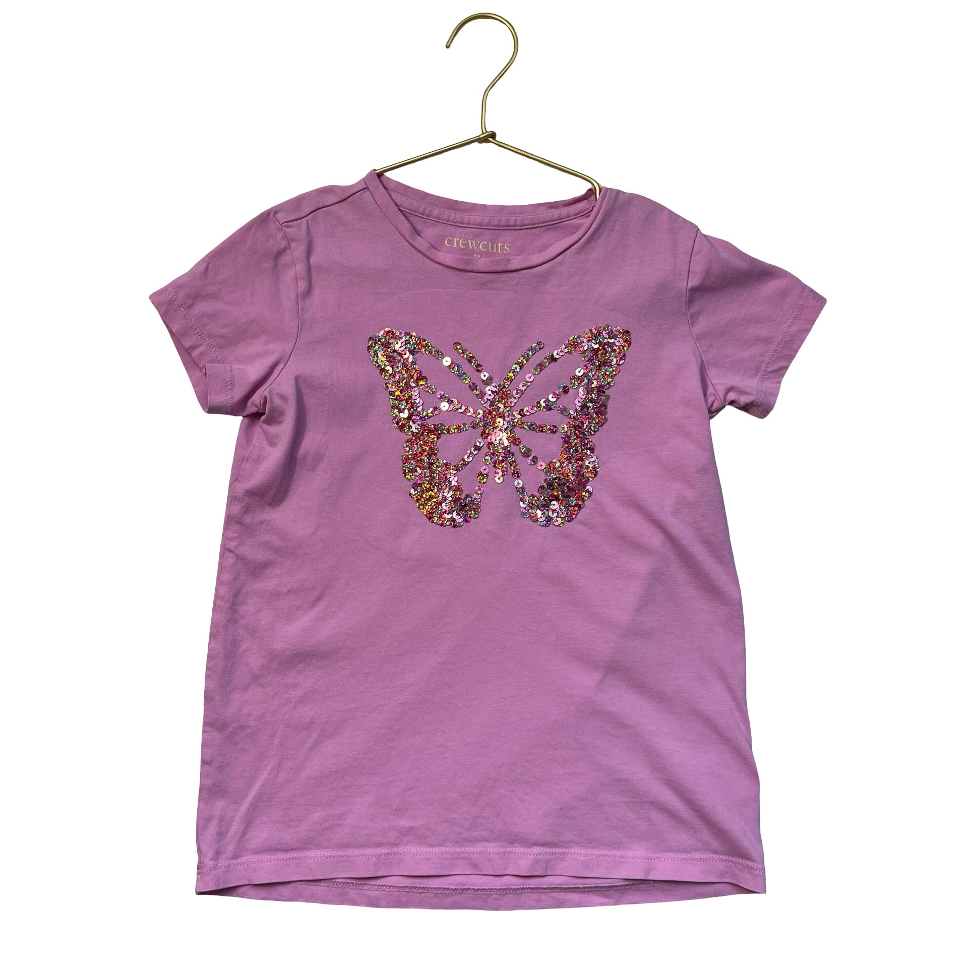 Crewcuts Lavender Sequin Butterfly T-Shirt - Size M 8-9