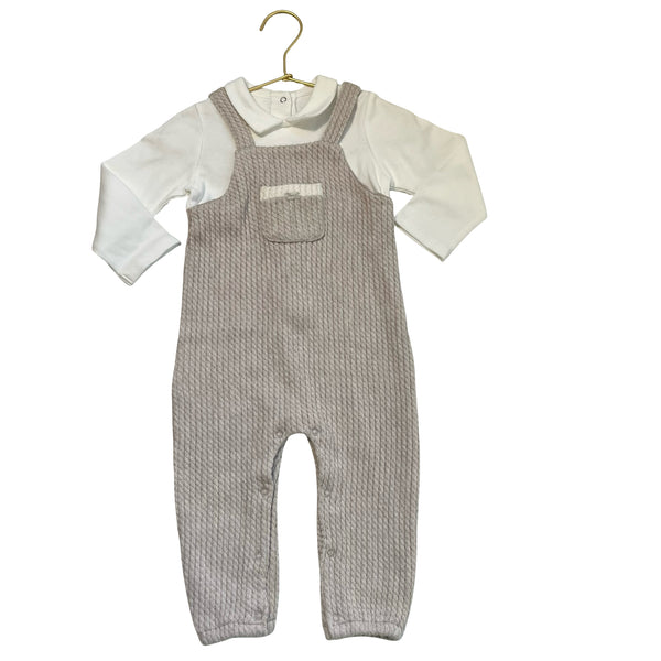 Mayoral Tan Knit & Ivory One-Piece - Size 12 Mo