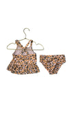 Cat & Jack Peach Leopard Print Tankini 2 Piece Swim Suit - Size 18 Mo
