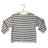 Zara Ivory & Navy Striped Shirt - Size 3-4