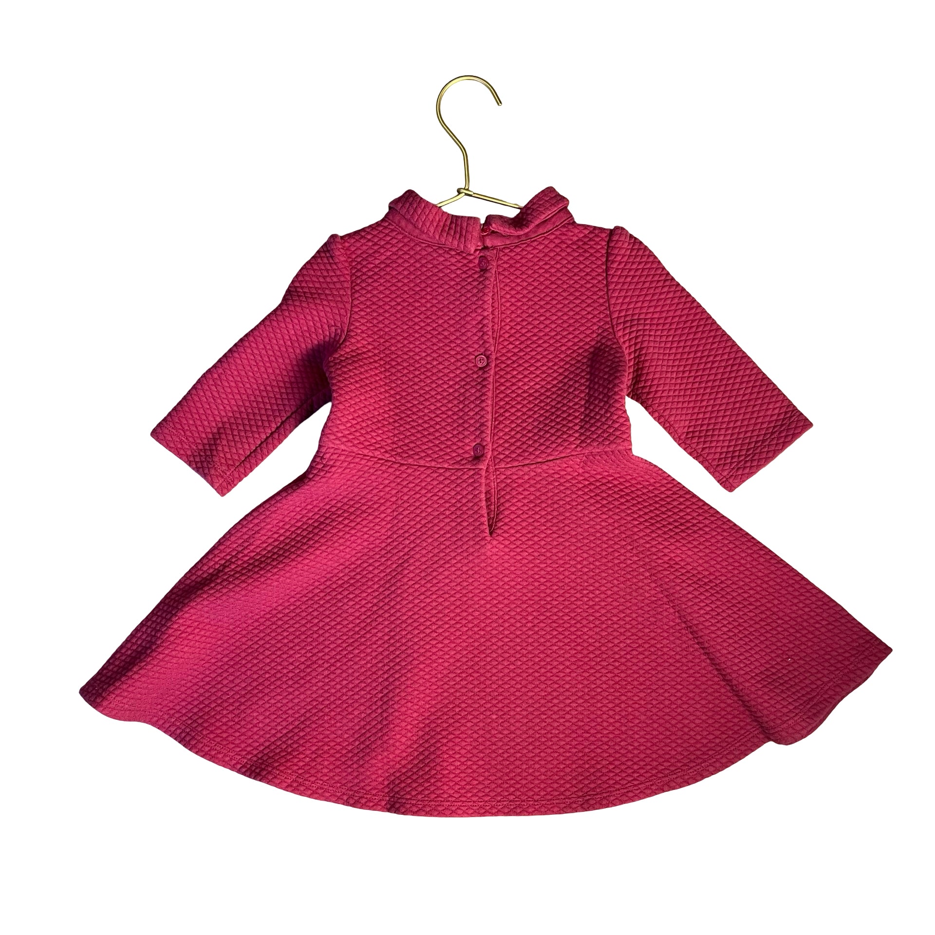Janie and Jack Magenta Quilted Dress - Size 3