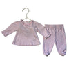 Kissy Kissy Pink Flower Print Footed Pants & Top Set - Size Newborn