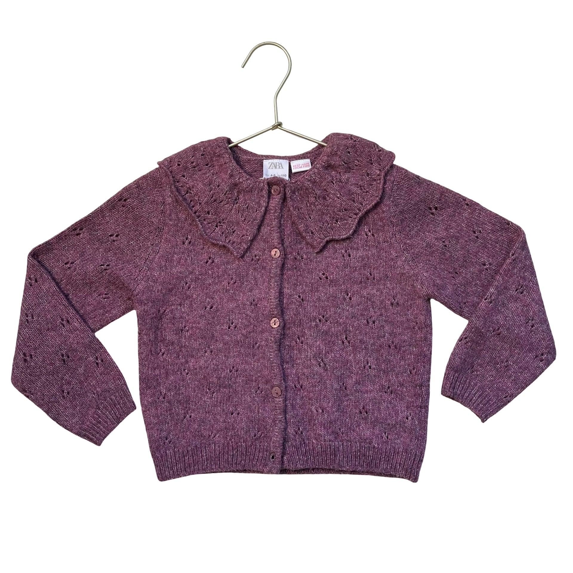 Zara Purple Cardigan Sweater - Size 4-5