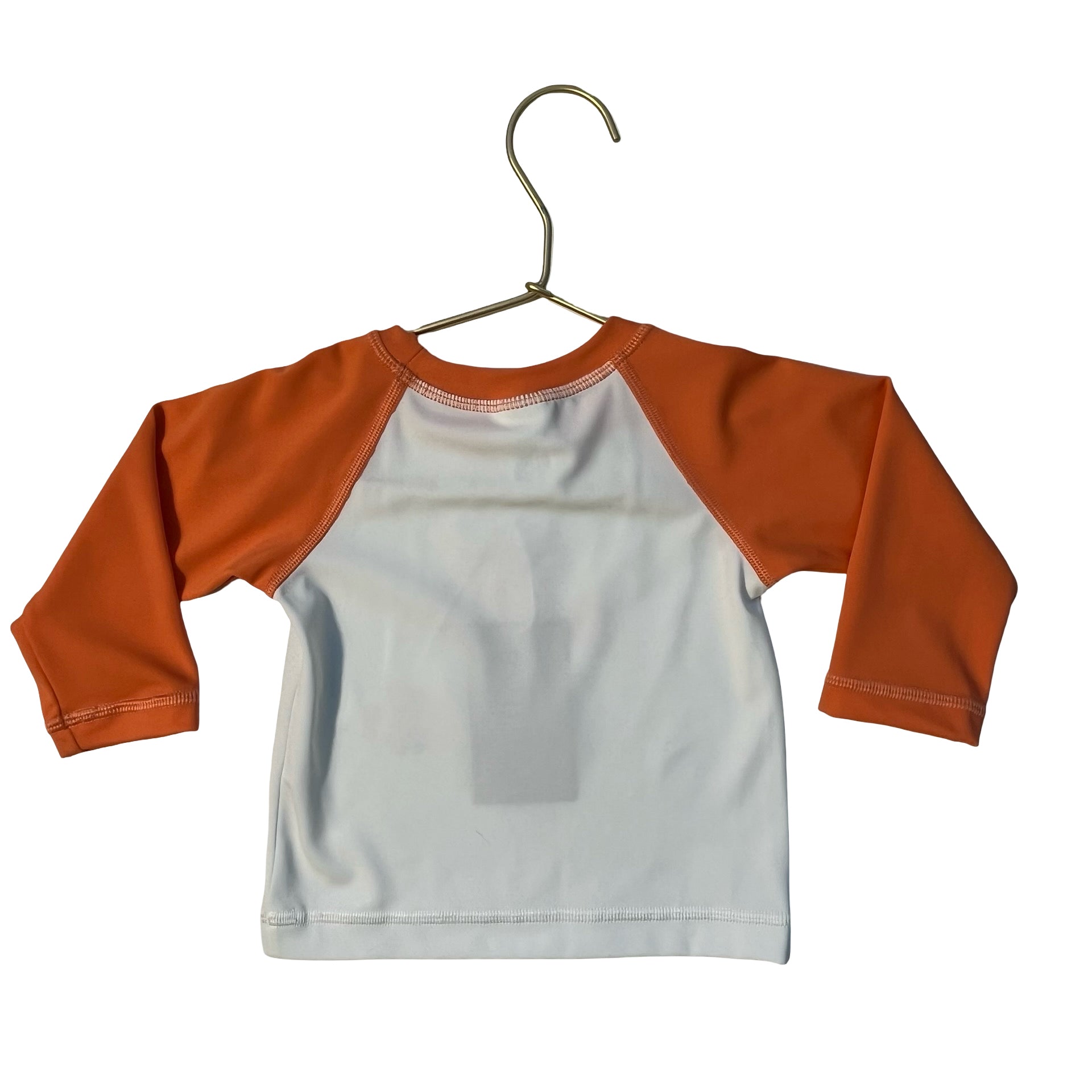 Hanna Andersson Orange & White Fish Graphic Rash Guard - Size 12-18 Mo